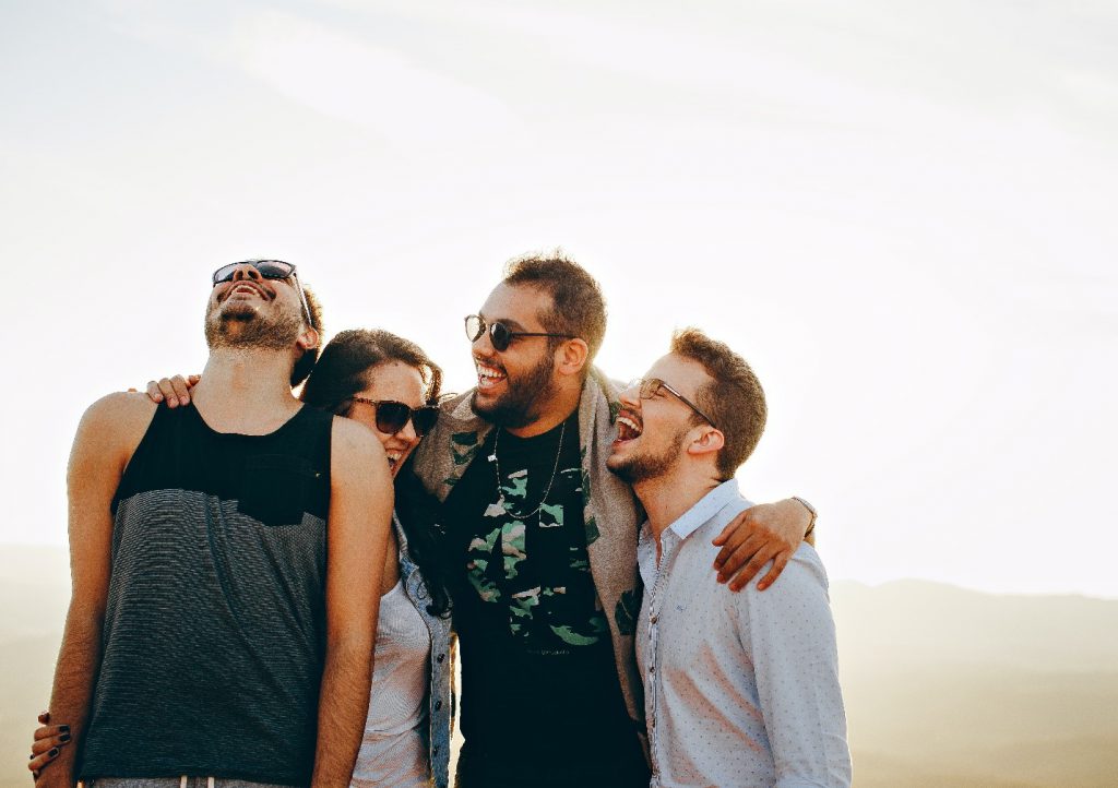 Happy group of friends